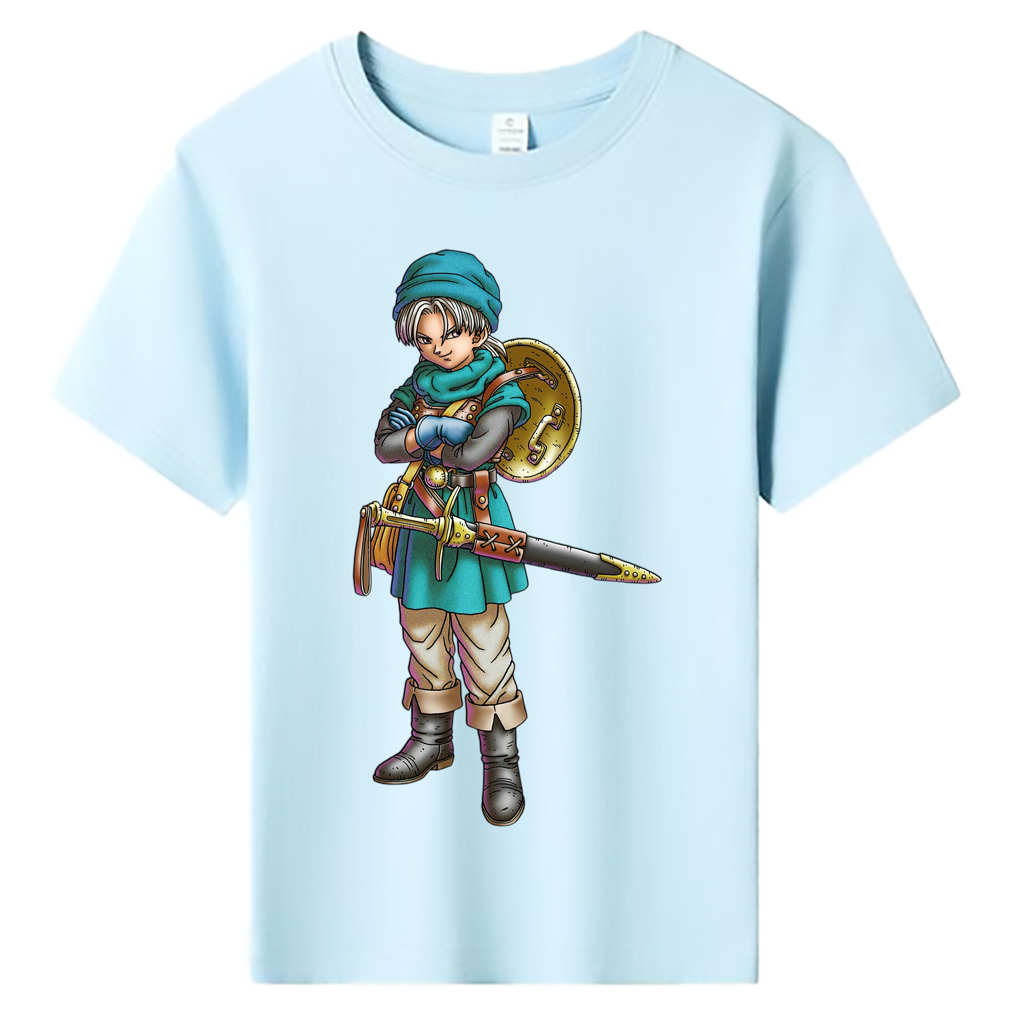 （画像用） ドラゴンクエスト Doragon Kuesuto Dragon Quest 綿100％キッズTシャツ（フロントプリント）